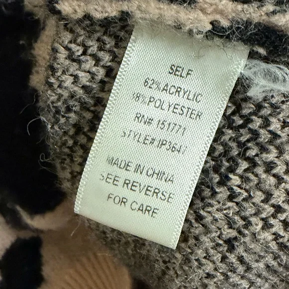 MACARON Blush Pink Leopard Print Oversized Sweater - Picture 8 of 8